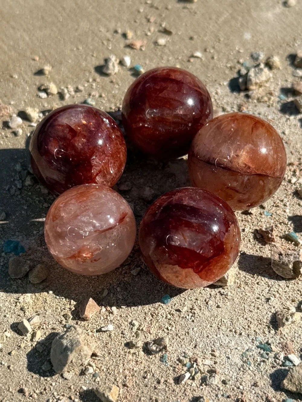 AAA Madagascar Rainbow Fire Quartz Mini Crystal Spheres
